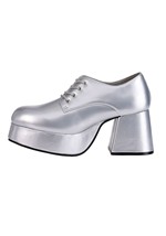 Mens Silver Disco Pimp Shoes Alt 2