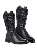 Mens Black Cowboy Costume Boots