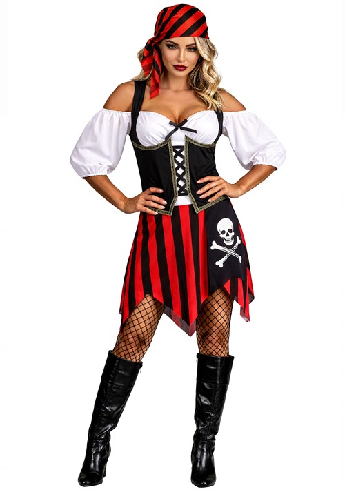 Womens Captain Corset Pirate Costume