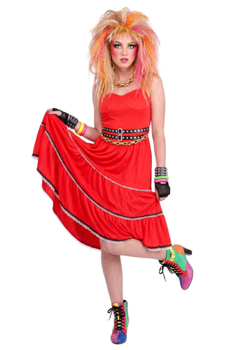 Womens Fun 80s Icon Costume Dress Main 1