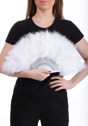 White Feather Fan Accessory