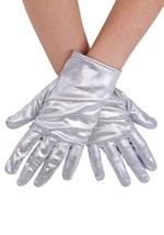 Adult Metallic Silver Gloves Alt 1