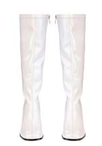 Womens Patent White Gogo Costume Boots Alt 1