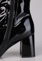 Womens Patent Black Gogo Costume Boots Alt 7