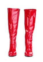 Womens Patent Red Gogo Costume Boots Alt 1