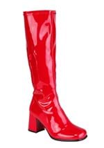 Women's Patent Red Gogo Costume Boots Alt 3
