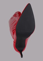 Womens Red Patent Thigh High Boots Alt 6