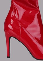 Women's Red Patent Thigh High Boots Alt 1