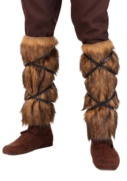 Adult Medieval Fur Leg Wrap Costume Legwarmers