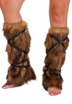 Adult Medieval Fur Leg Wrap Costume Legwarmers Alt 1