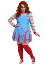 Plus Size Womens Come Play Killer Doll Costume Alt 1