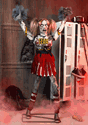 Dead Squad Debbie Zombie Cheerleader Animatronic