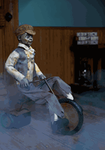 Wheels McGee the Tricycle Doll Animatronic Decoration