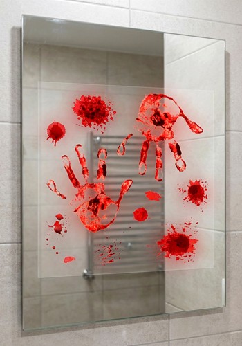 Bloody Handprint Window Cling Decoration