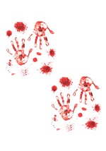 Bloody Handprint Window Cling Decoration Alt 1