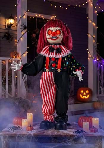 Sarah Slight the Creepy Clown Animatronic Decoration